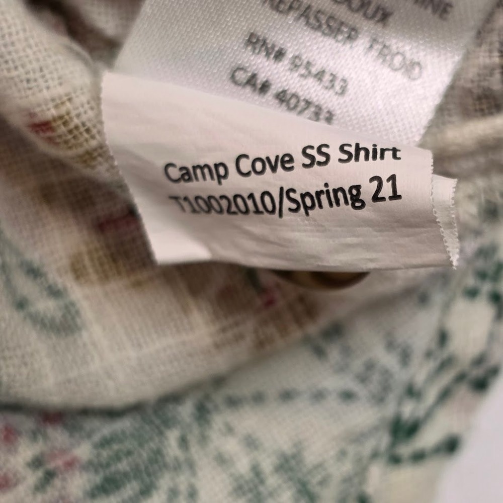 Toad&Co Women's Large Camp Cove Shirt Floral 100% Organic Cotton Button Up - Picture 5 of 8